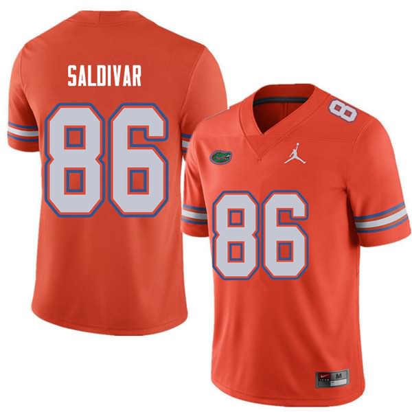 NCAA Florida Gators Andres Saldivar Men's #86 Jordan Brand Orange Stitched Authentic College Football Jersey AVT6064WU